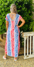 Load image into Gallery viewer, Red, white, and blue maxi dress
