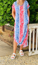 Load image into Gallery viewer, Red, white, and blue maxi dress
